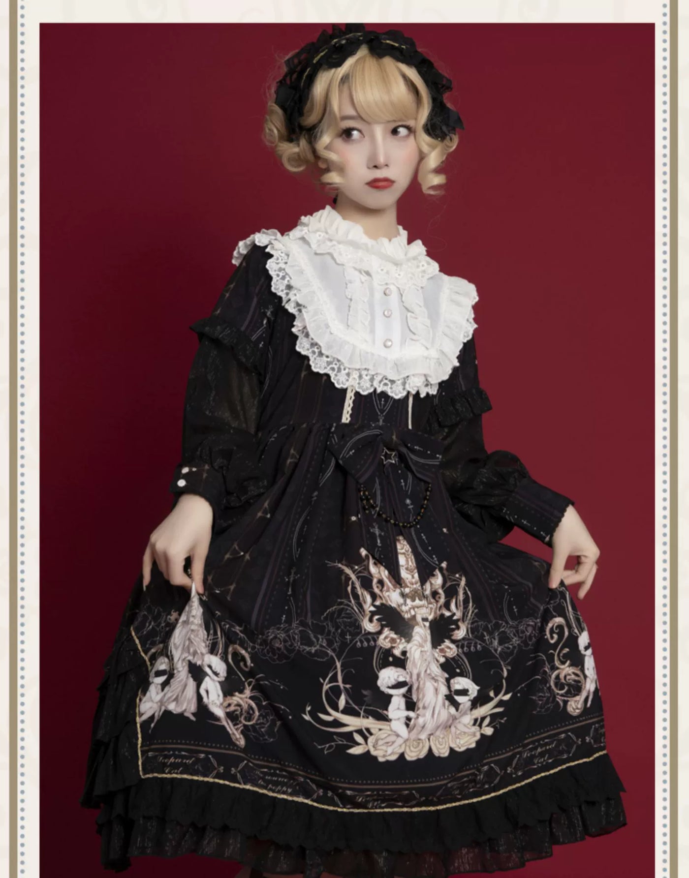 OCELOT - Chiffon Classic Lolita OP Dress - Long Sleeve OP Dress