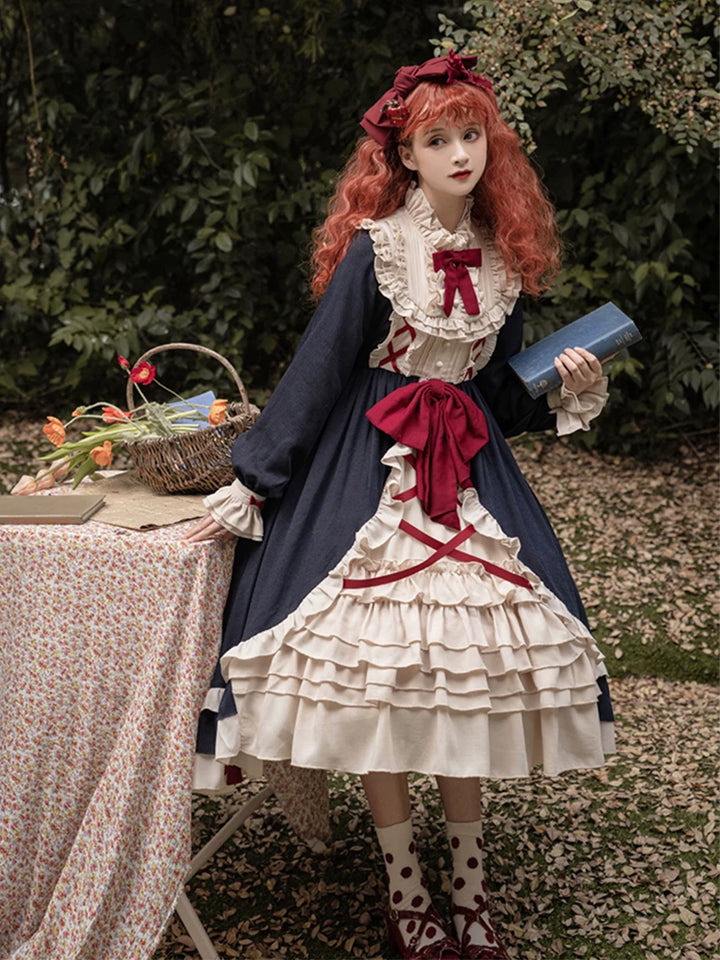 Yueele - Sweet Bow Spring - Plus-Size Sweet Lolita OP Dress