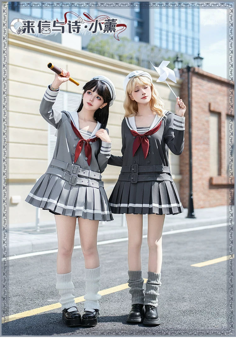 With PUJI - Kaoru - Lolita OP Dress, Sailor Collar detail view 6