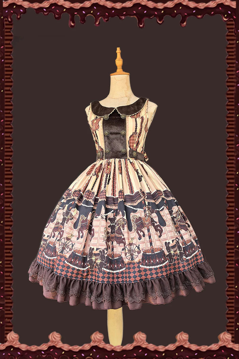 Infanta - Chocolate Carousel - Cotton Sateen JSK