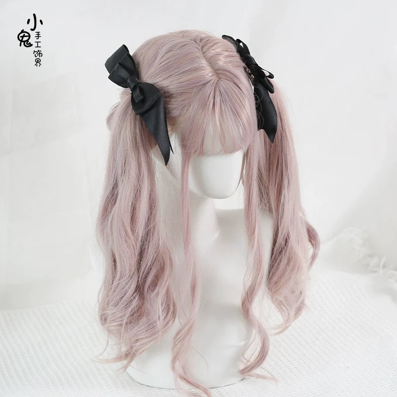 Xiaogui - Kawaii J-fashion Lolita Bow Clip black- 1 pair