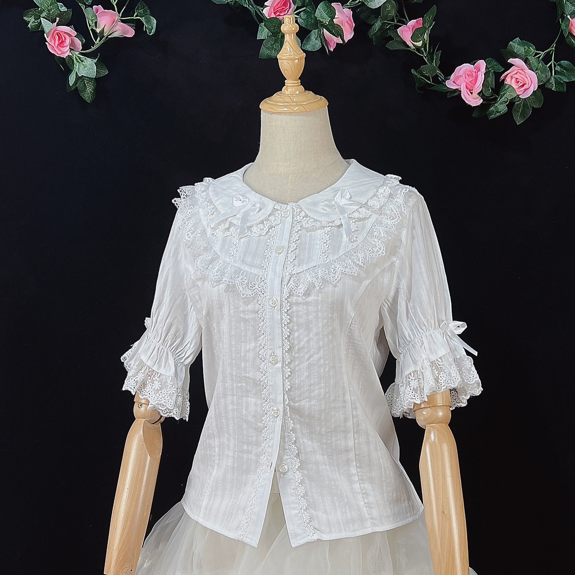 DMFS Lolita - Summer Short Sleeve Cotton Lolita - Blouse Innerwear