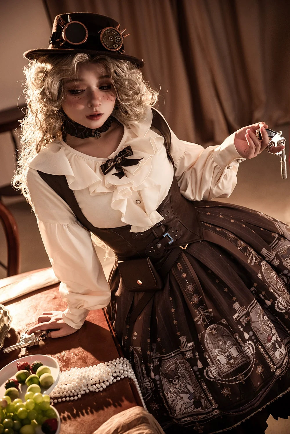 Miss Point - Demon Hunter's Diary - Gothic Lolita PU Leather Vest
