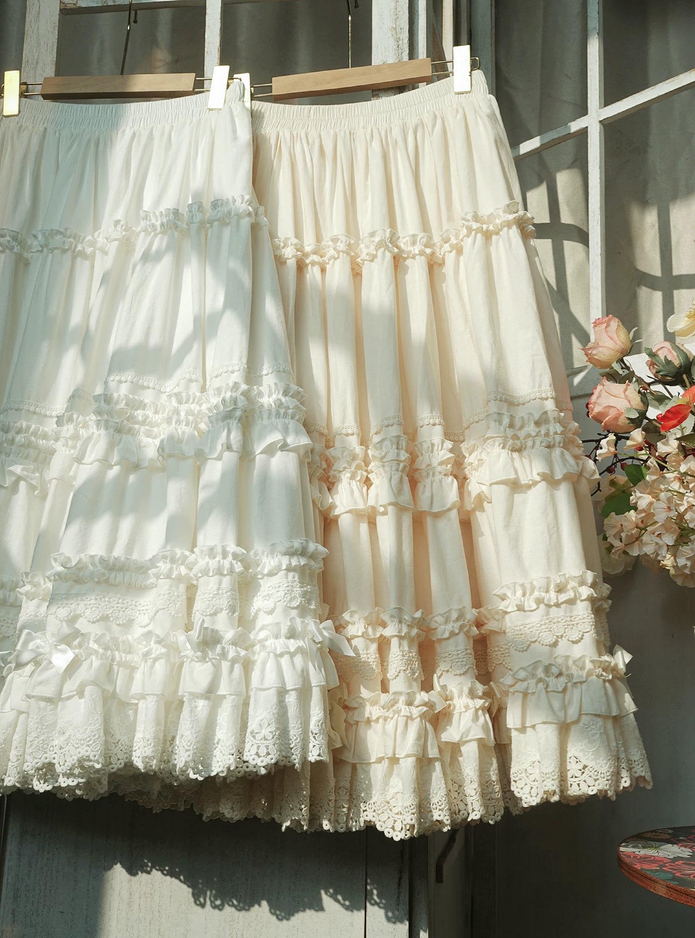 Suhua Yipai - Tiered Cotton - Bow Lace Lolita Petticoat - detail view 4