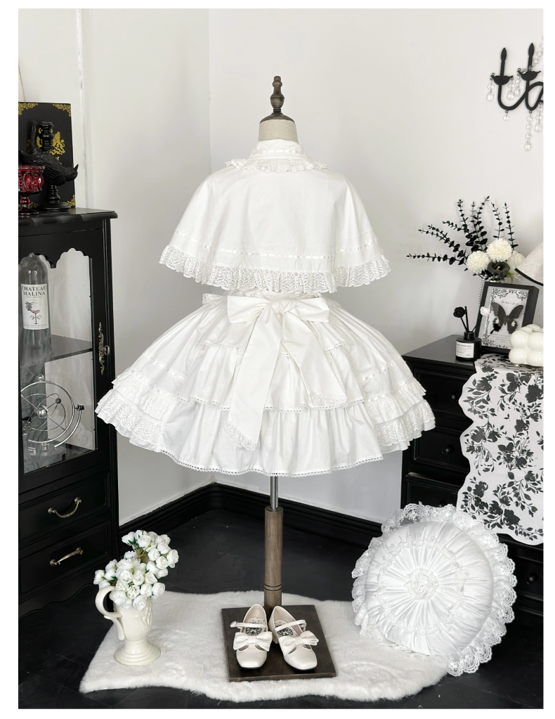 AerialCat - Praying Snowfall - Old School Lolita Skirt Suit Cape Princess Sleeve Shirt