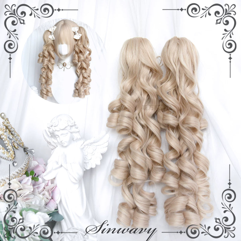 Sinwavy Bubble Gum beige twin-tail wig pieces - view 3