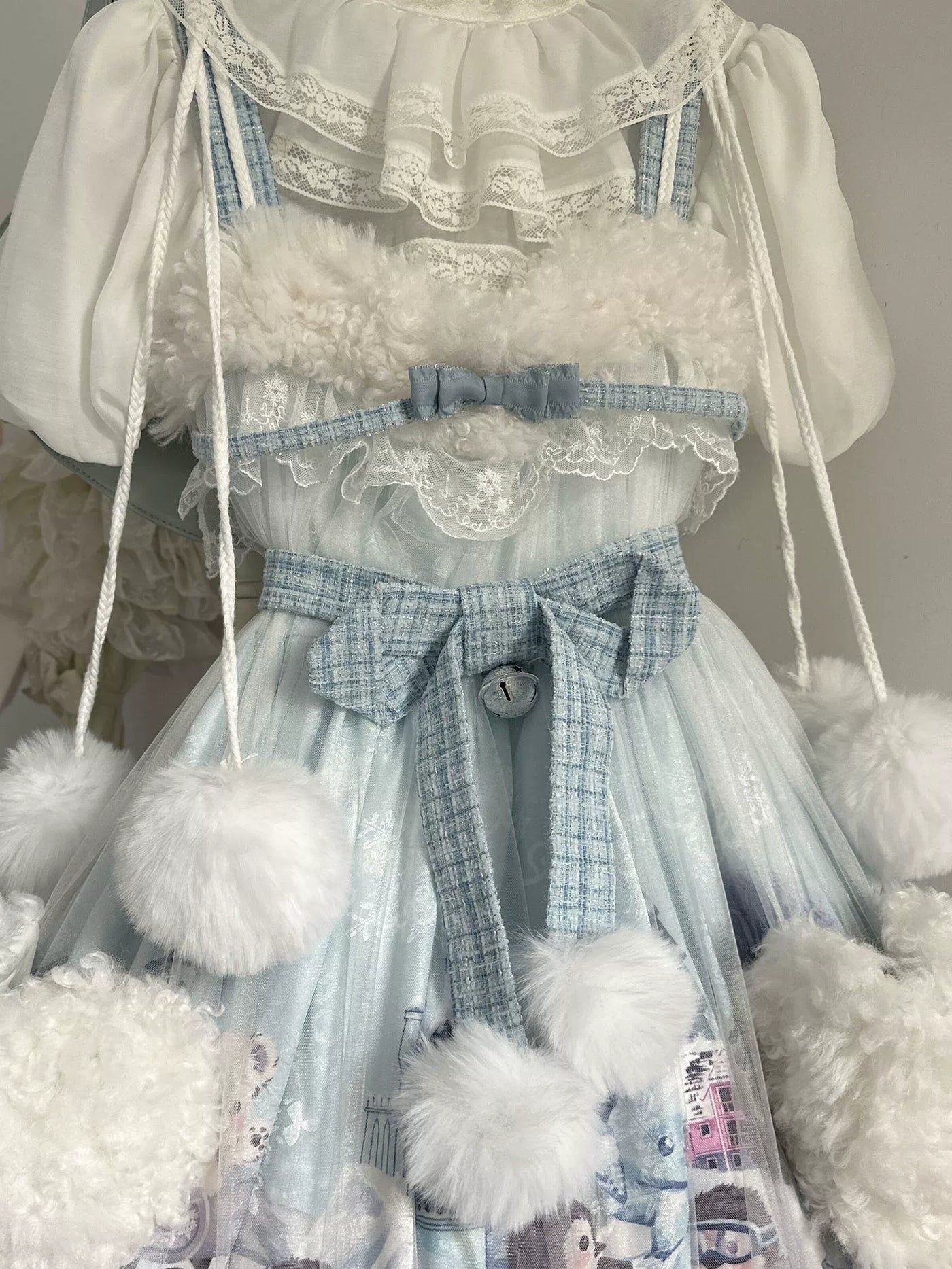 Dream Bunny - Penguin Snow Treasure - Penguin-print JSK with plush trim