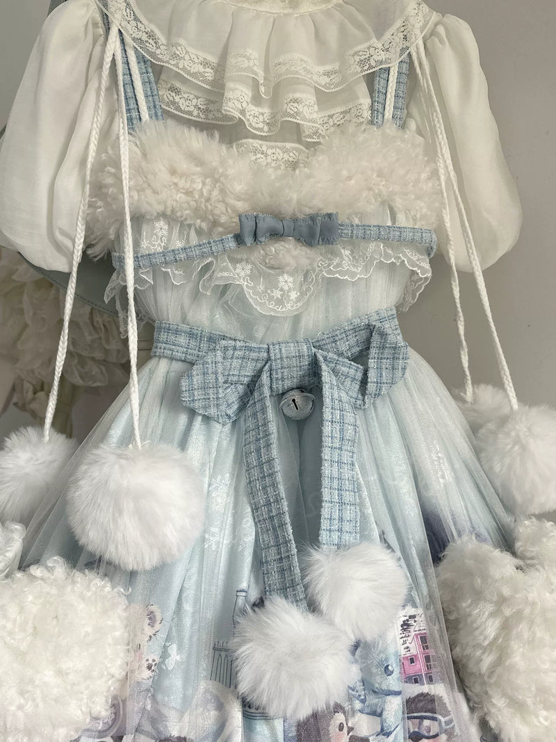 Dream Bunny - Penguin Snow Treasure - Penguin-print JSK with plush trim