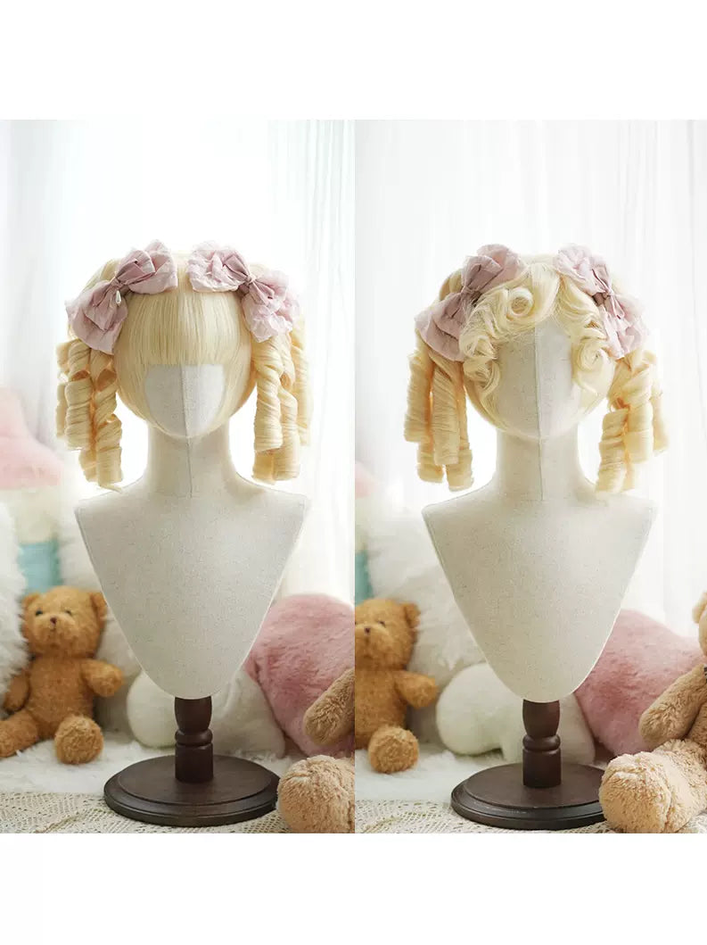 Imperial Tea - Roman Roll - Lolita wig with Roman curls and double ponytails - product detail 4