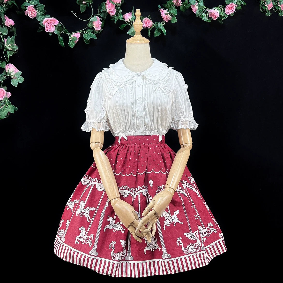 DMFS Lolita - Sweet Lolita Shirt Doll Collar - Blouse High-waisted Innerwear