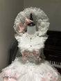 White-pink JSK + BNT + extra large head veil / S