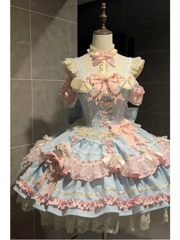 Creamy - Candy Princess - Blue and Pink JSK Dress Set