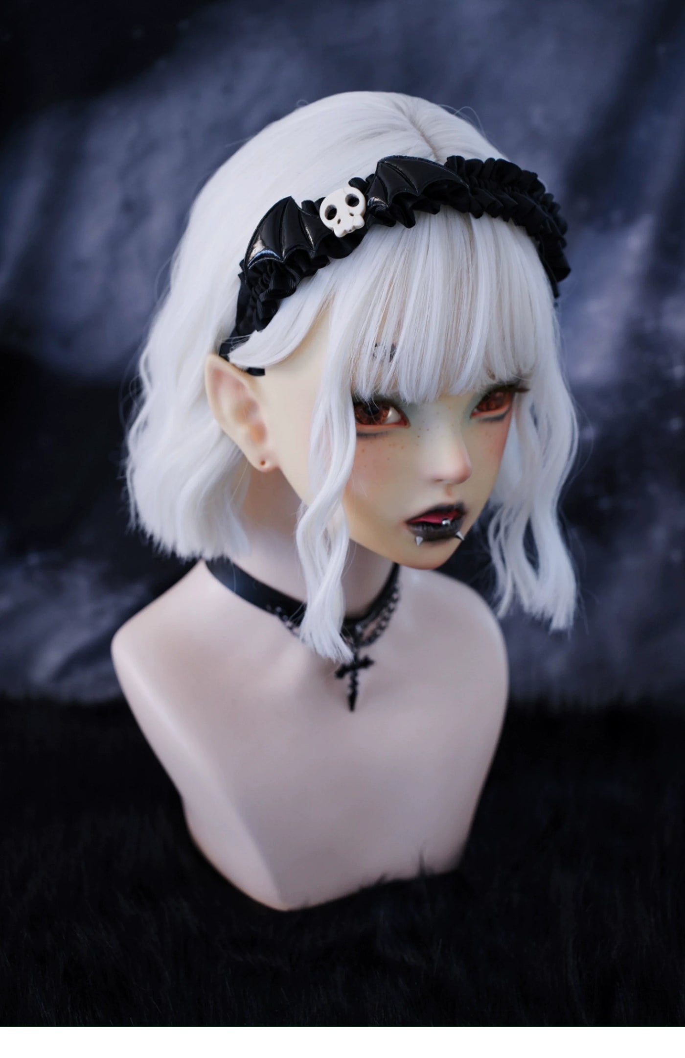 Strange Sugar - Gothic Hair Accessories Set Skulls - Sharks Lolita Clips Headbands Headwear