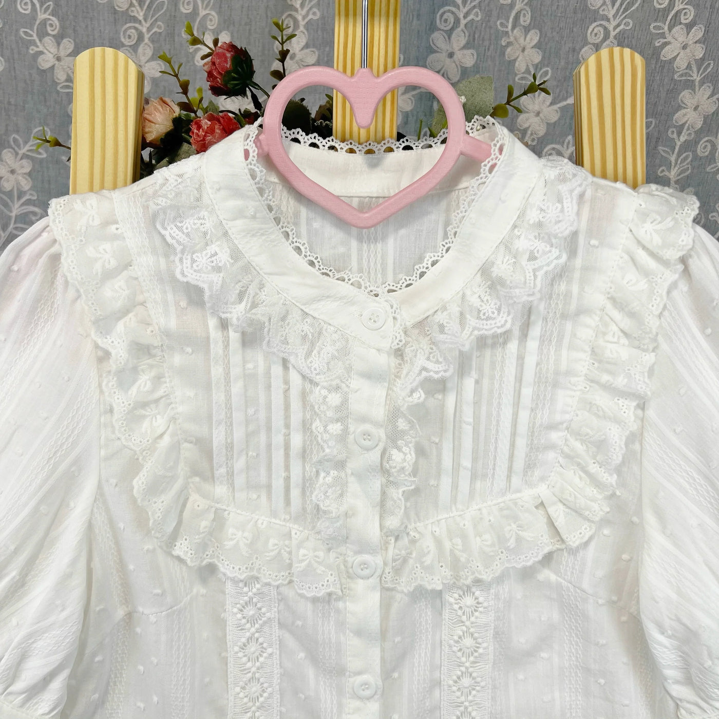 DMFS Lolita - Sweet Lolita Blouse Cotton Summer - Short Sleeve Shirt Innerwear