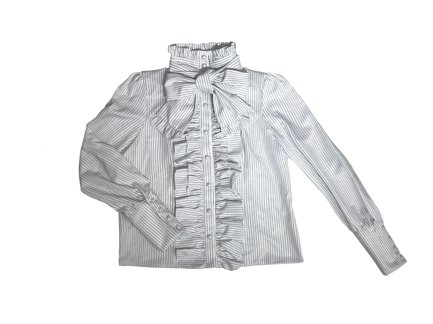 CATCOCOON - Doll Gift Box - Skirt suit with a striped blouse, ruffled front, and oversized neck bow