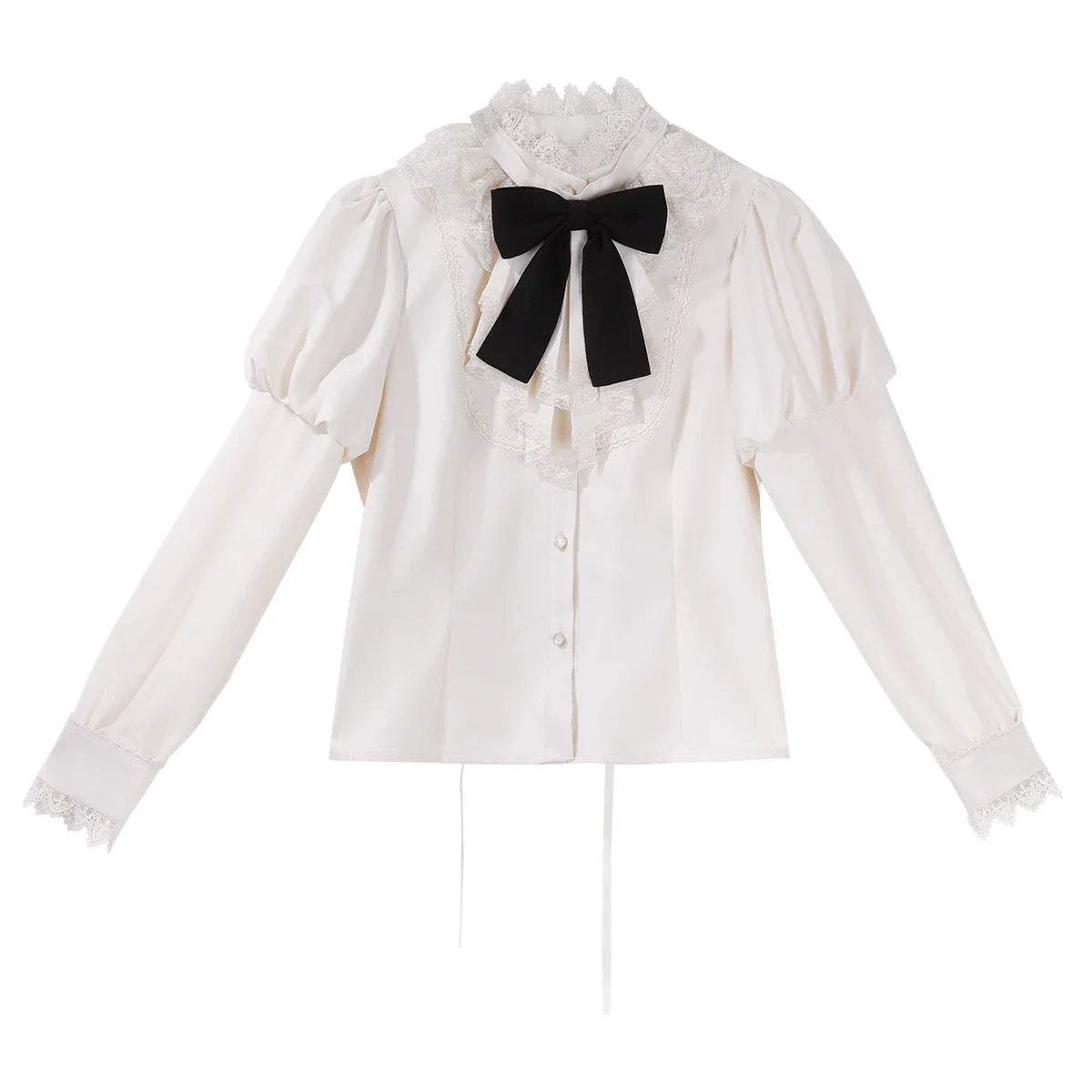 Matutu - Violin Variations - Bust-supporting dress set with golden violin embroidery and detachable jabot