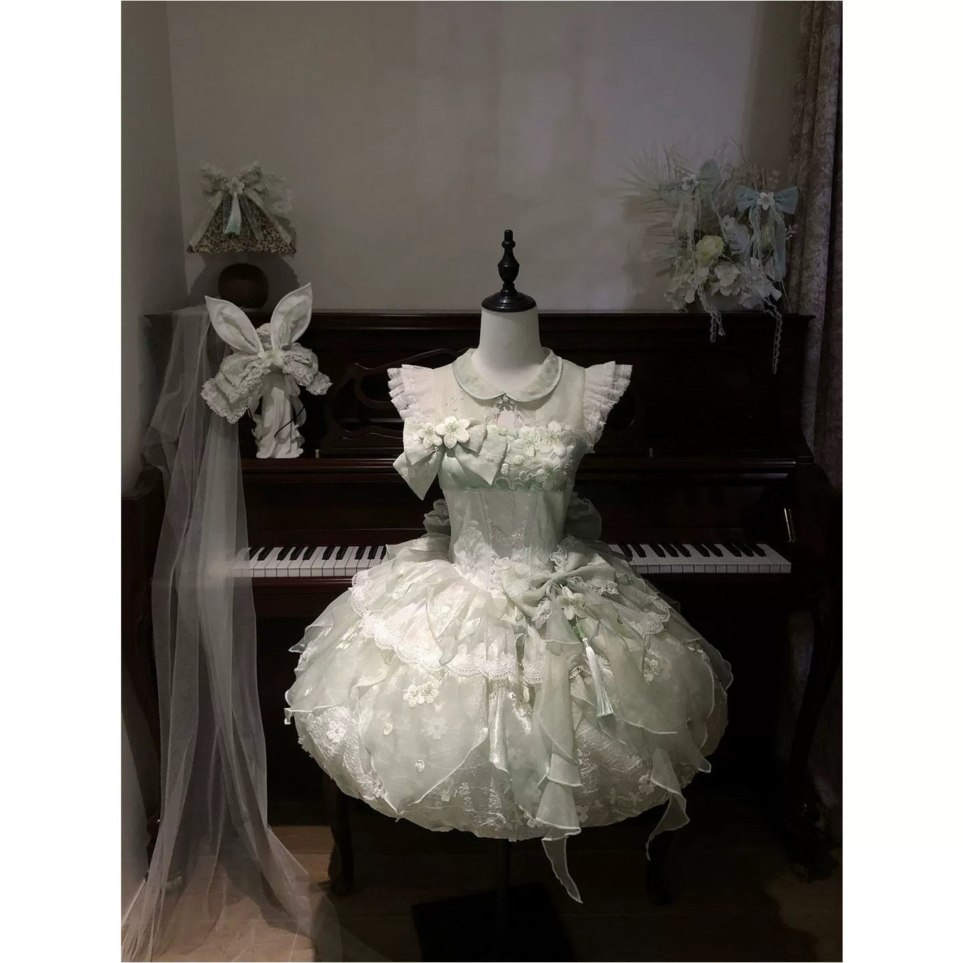 Creamy - Green Bud - Bud-Shaped JSK Dress