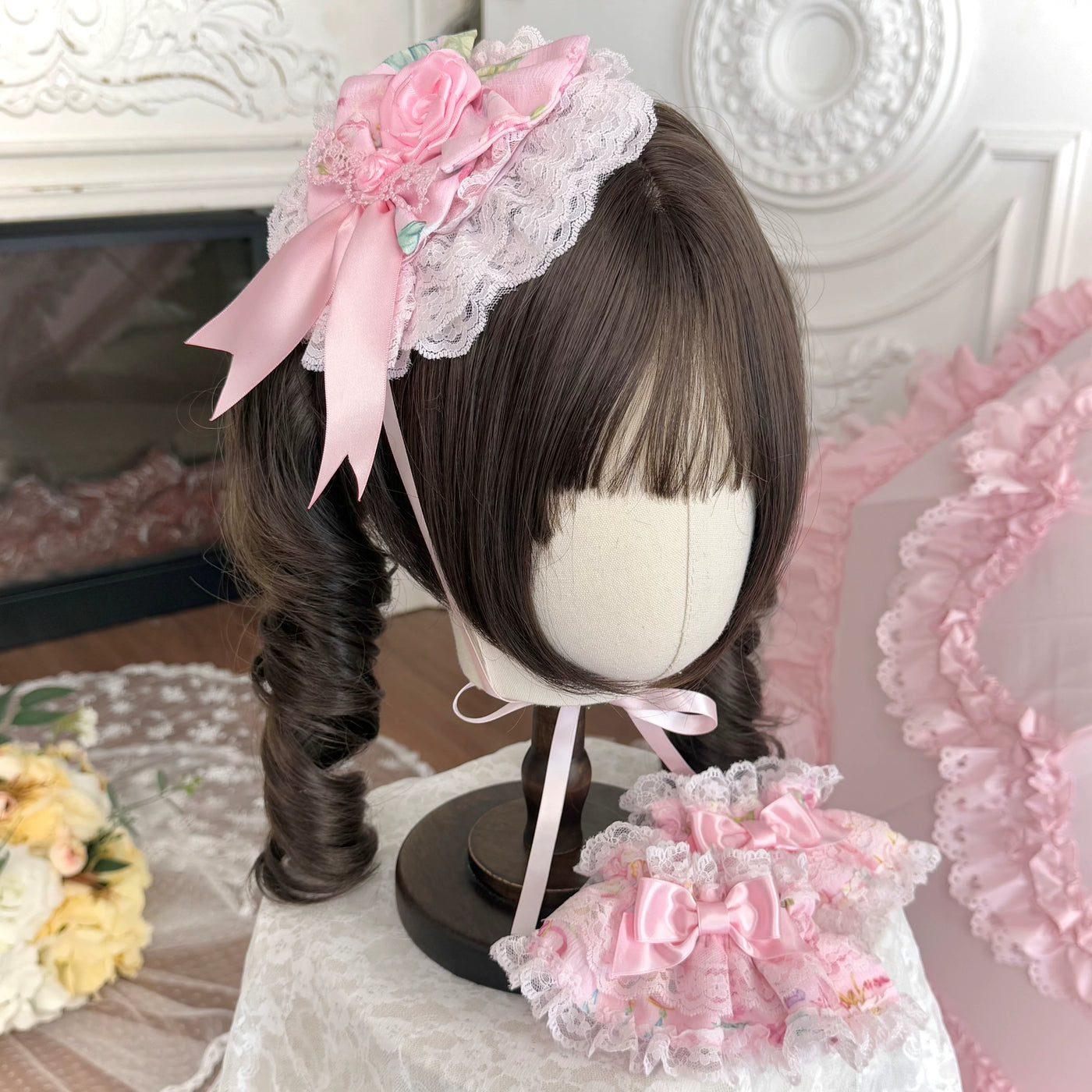 Tata Long Ear - Spring 2025 Floral Wall - JSK and OP Dresses with Tiered Lace Hems