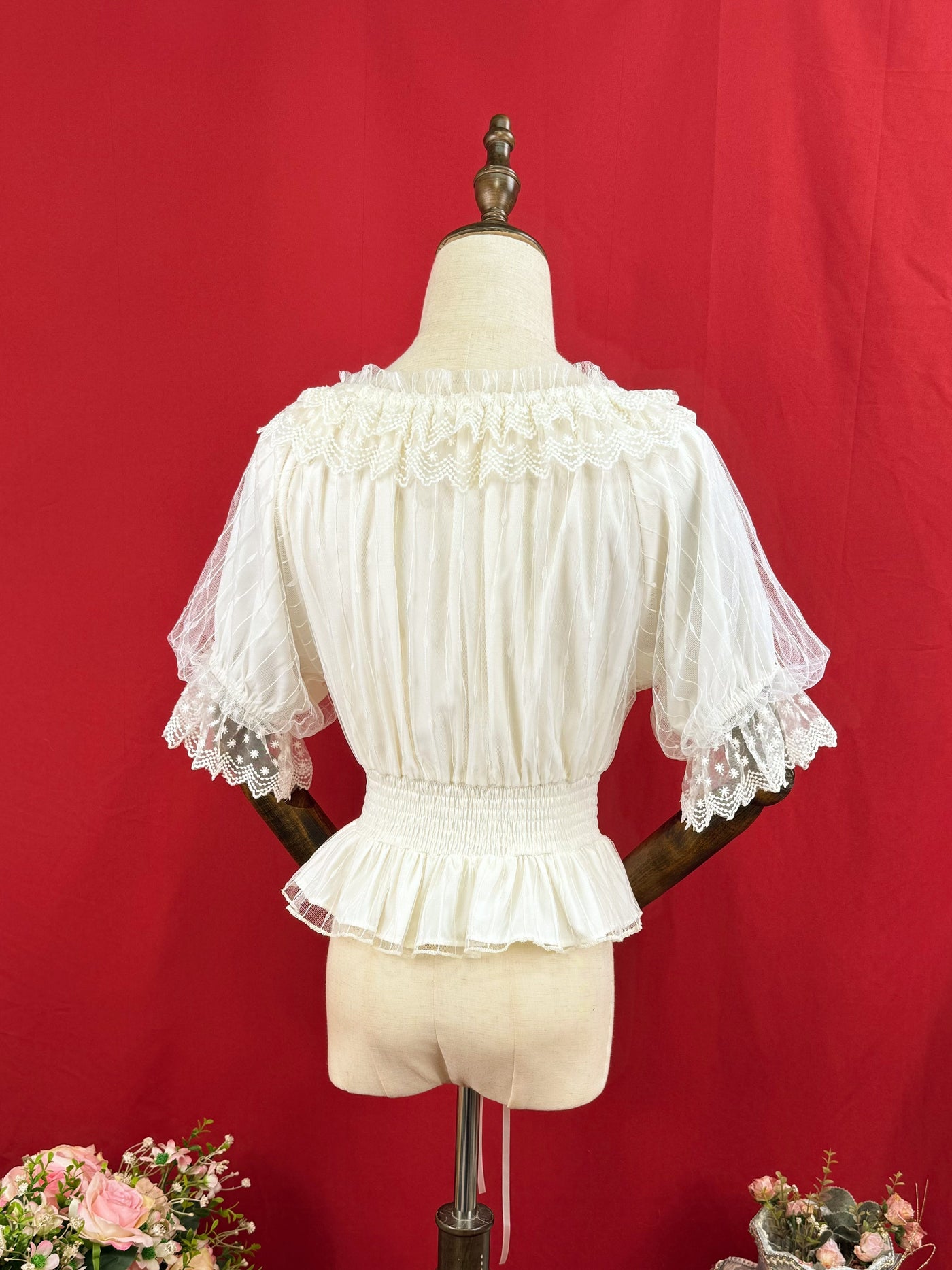 DMFS Lolita - Classic Lolita Shirt Short Sleeve - Chiffion Blouse Innerwear
