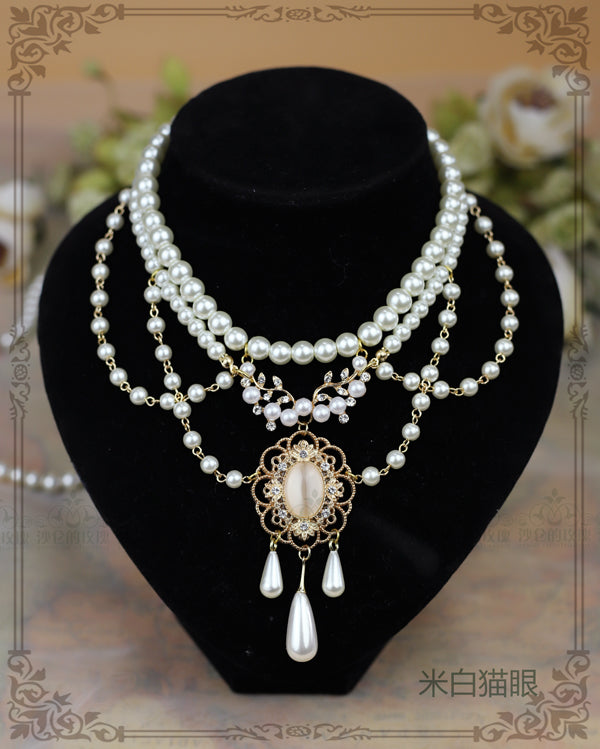 Rose of Sharon - Theresa - Vintage Wedding Lolita Necklace