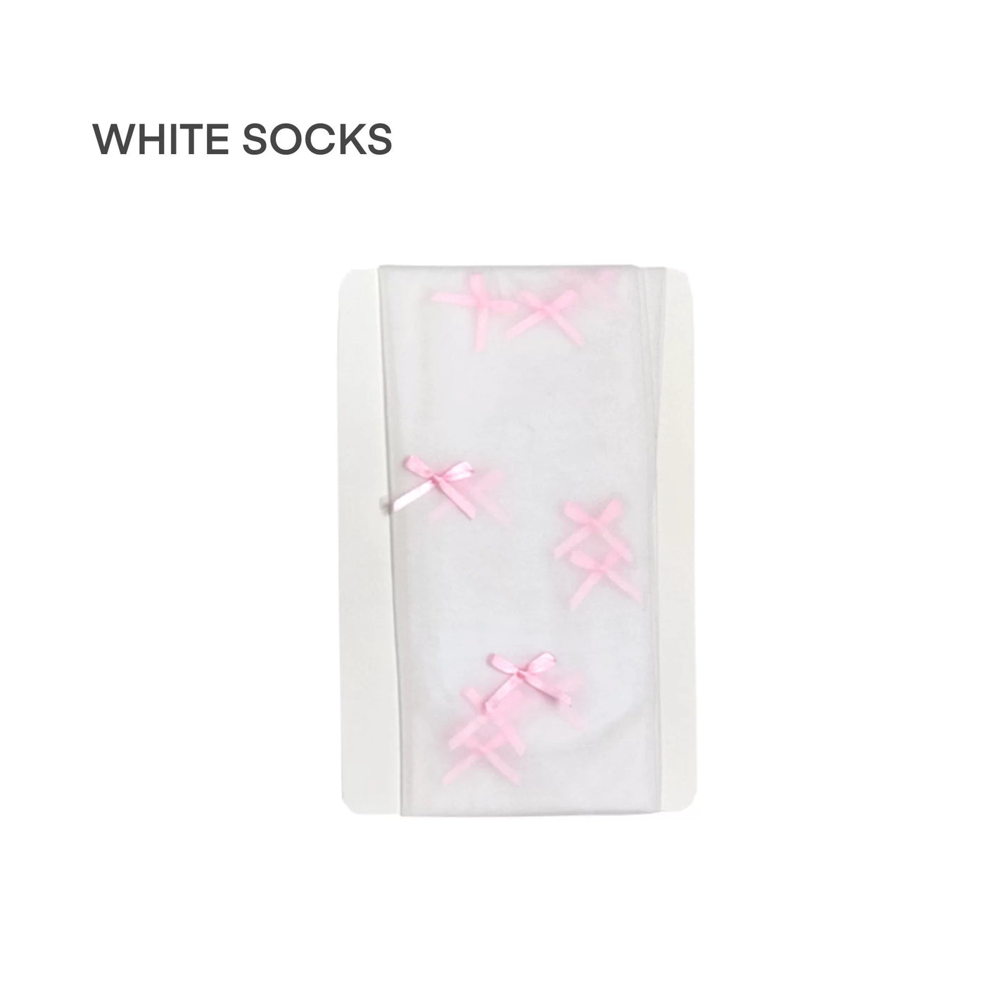 White Socks - Ballet Bow - Blue, White and Pastel Bow Tights with Lace Frills