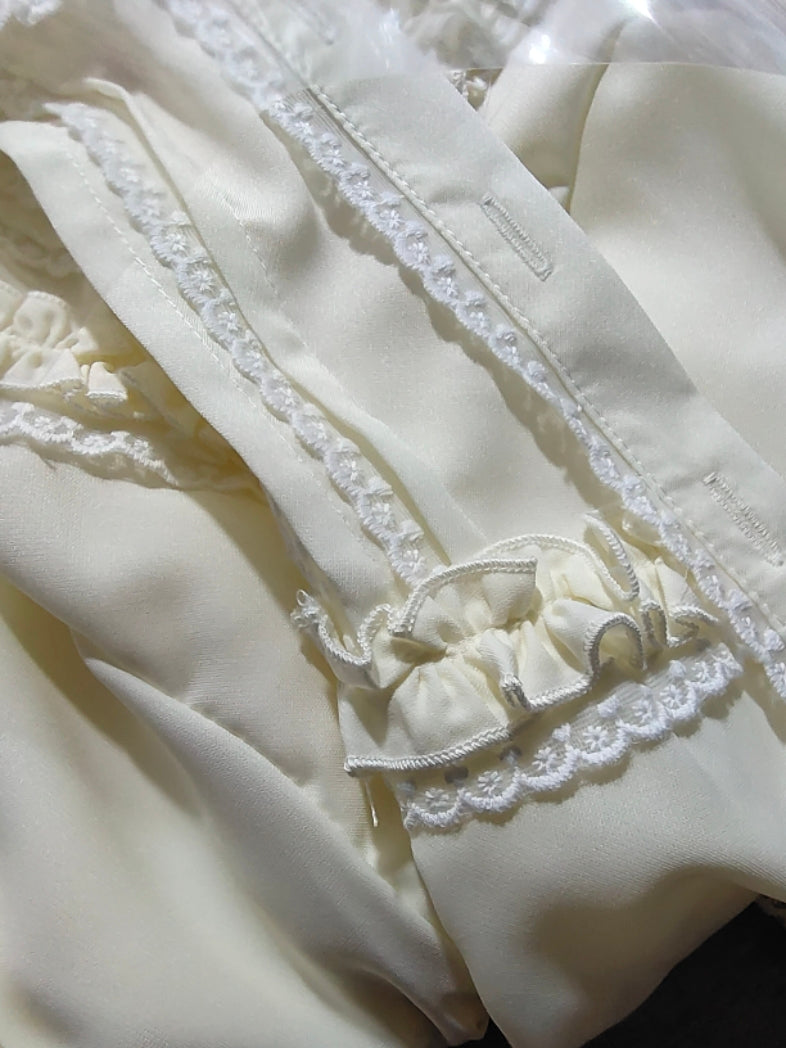 Yilia - Summer Lace Short Sleeve Lolita - Blouse Innerwear