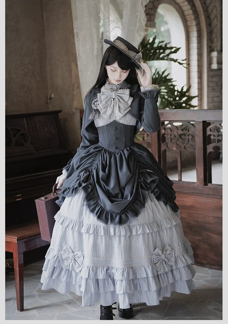 Alice Girl - Duke of Victoria - Classic Lolita SK & Overskirt Set