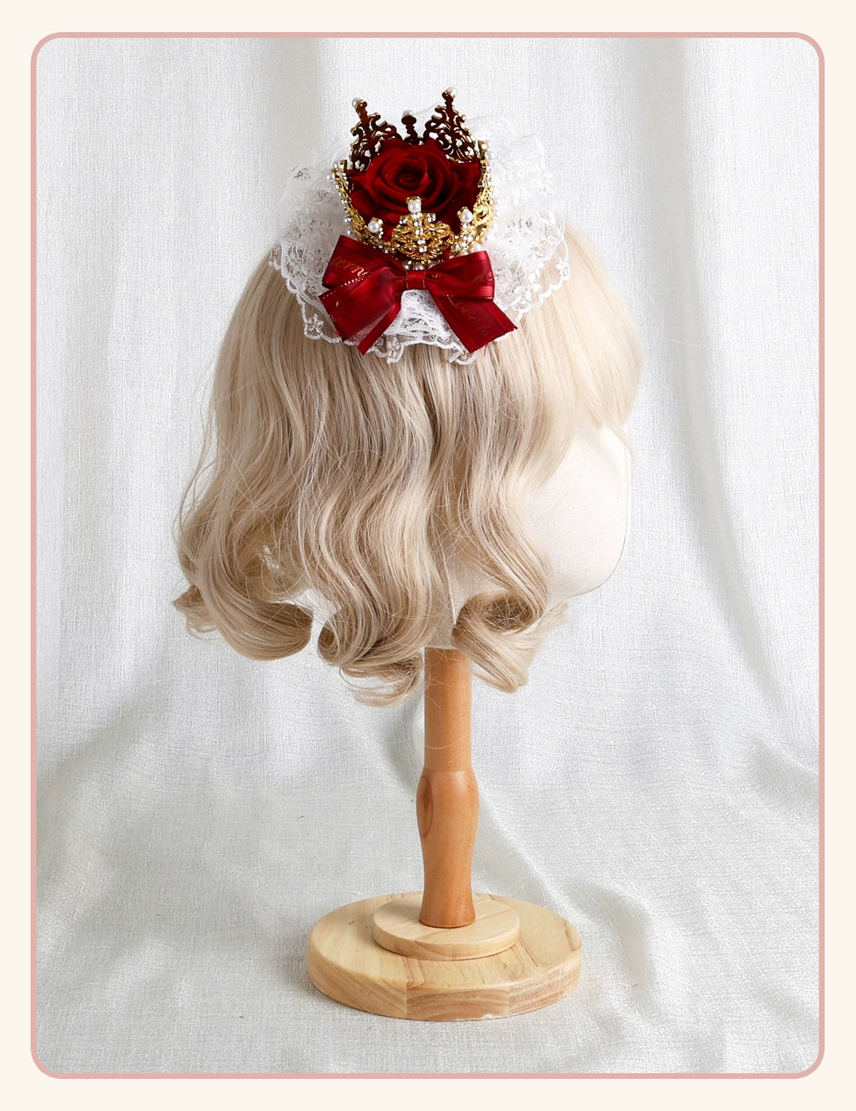 Stardust Rose - Rose Bow Collection - Headwear with red rose motifs
