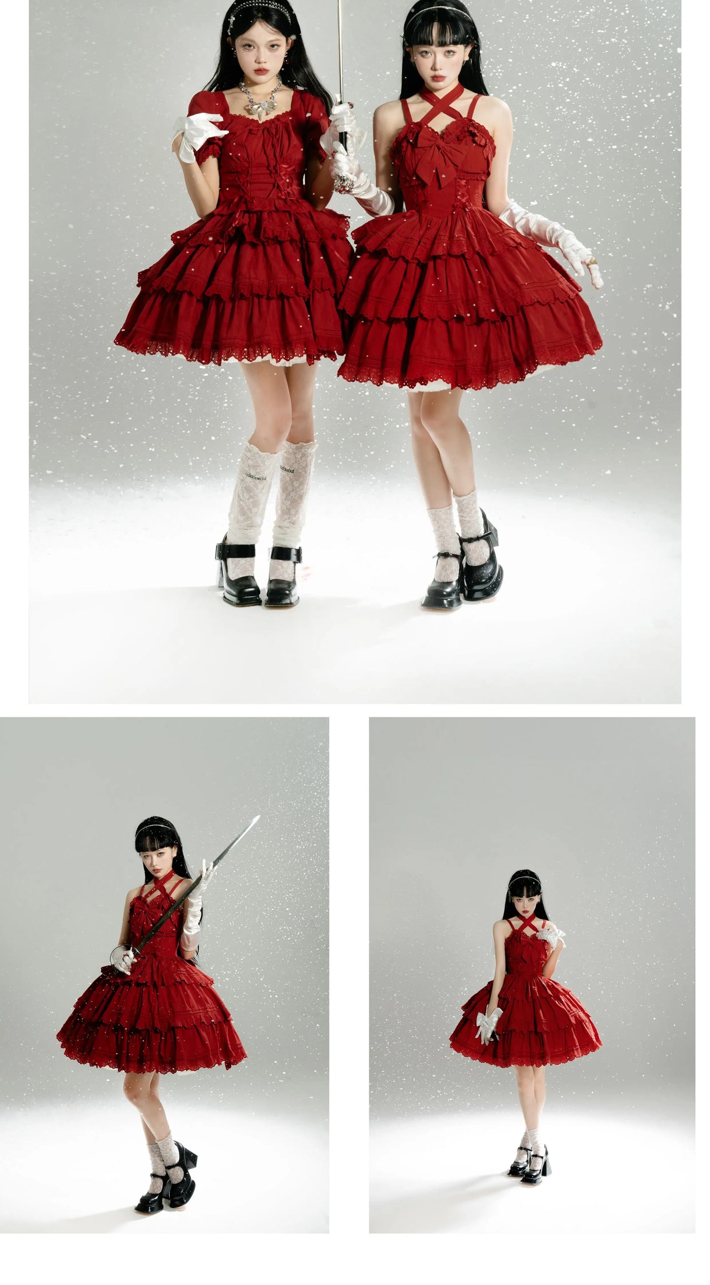 WF - Doll-Sense Solid Lolita Dress - Solid-color cotton Lolita dress