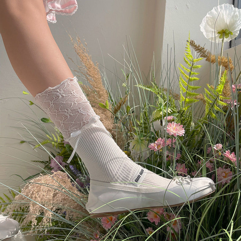 WAGUIR - Sweet Lolita Accessory Patchwork - Lace Pile Socks Socks