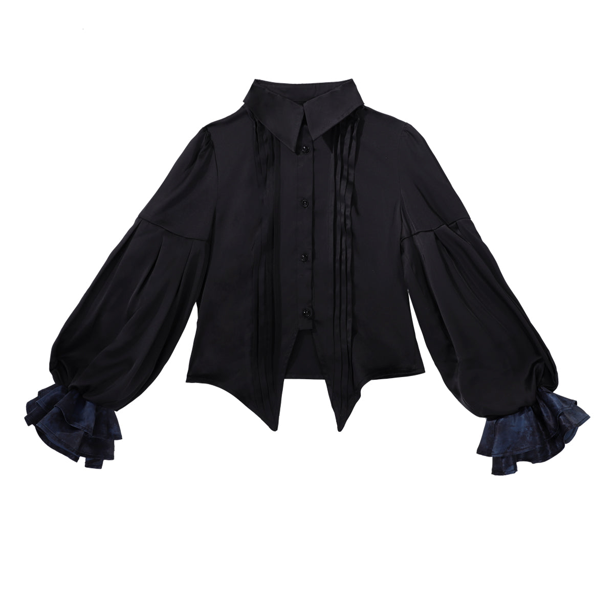 Mystique Melody - Ouji Lolita Irregular Shirt and Long Vest Set Long Sleeve Shirt Only S