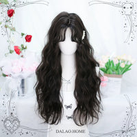 Dalao Home - Duoluo - voluminous curly full wig - Duoluo Black Tea with Hair Net