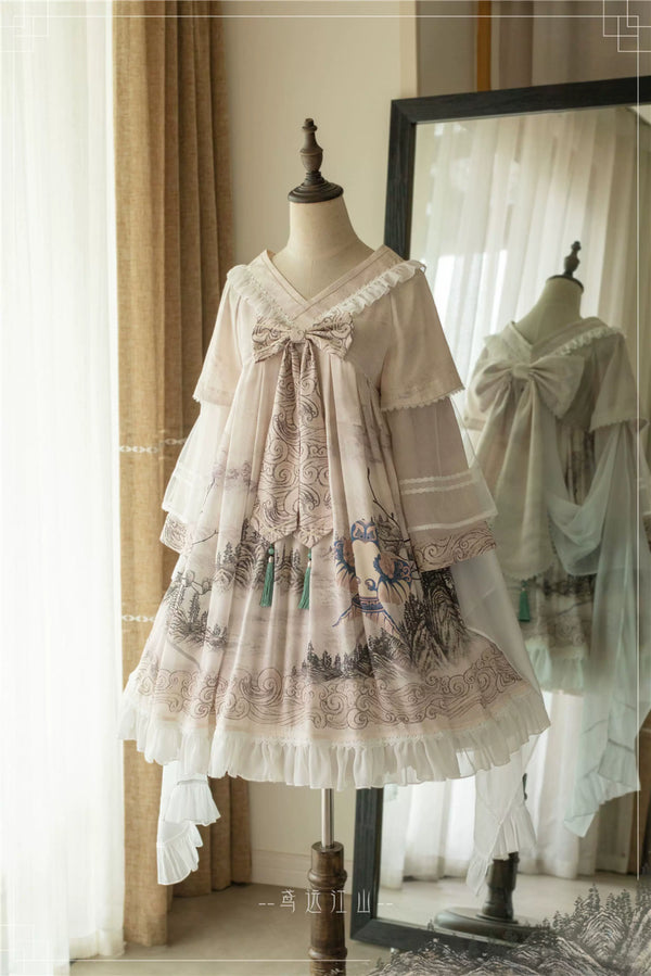 Forest Wardrobe - Kites over Distant Mountains - Type I Landscape Lolita Dress - 1