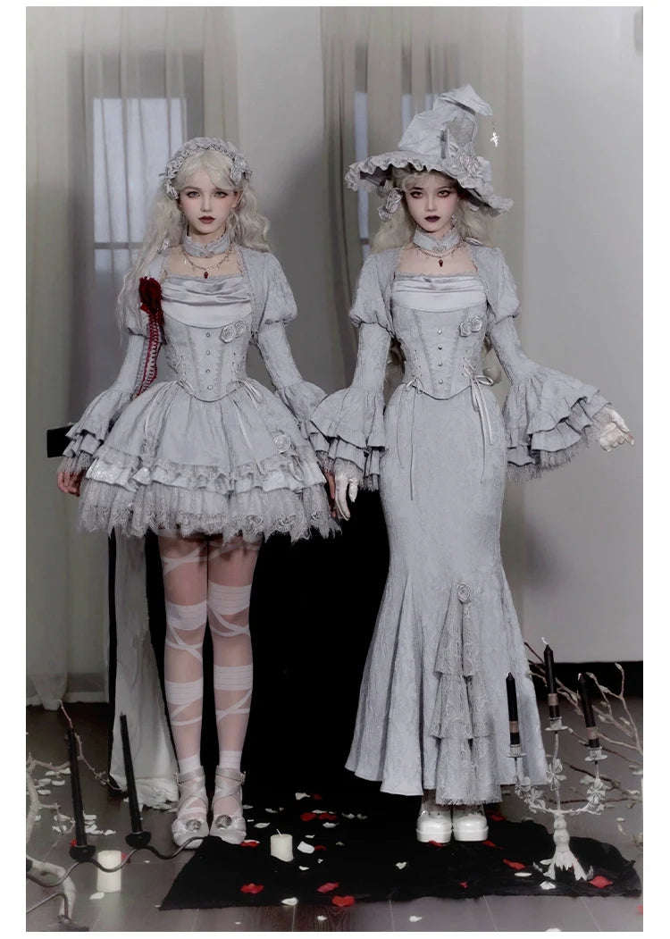 With PUJI - Twilight - Gothic Witch Lolita SK Suit Bodice Mermaid Dress