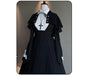 Four-piece set: top + suspender skirt + cape + necklace / S