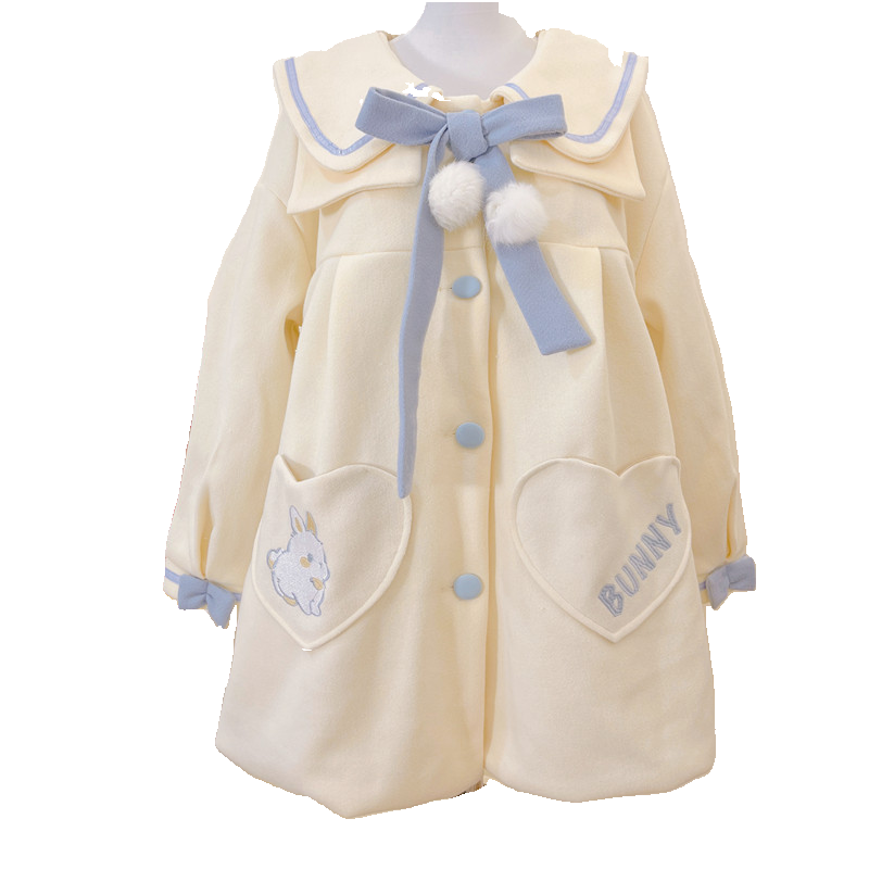 Niu Niu - Plus Size Lolita Coat Woolen Winter - Lolita Overcoat Outerwear