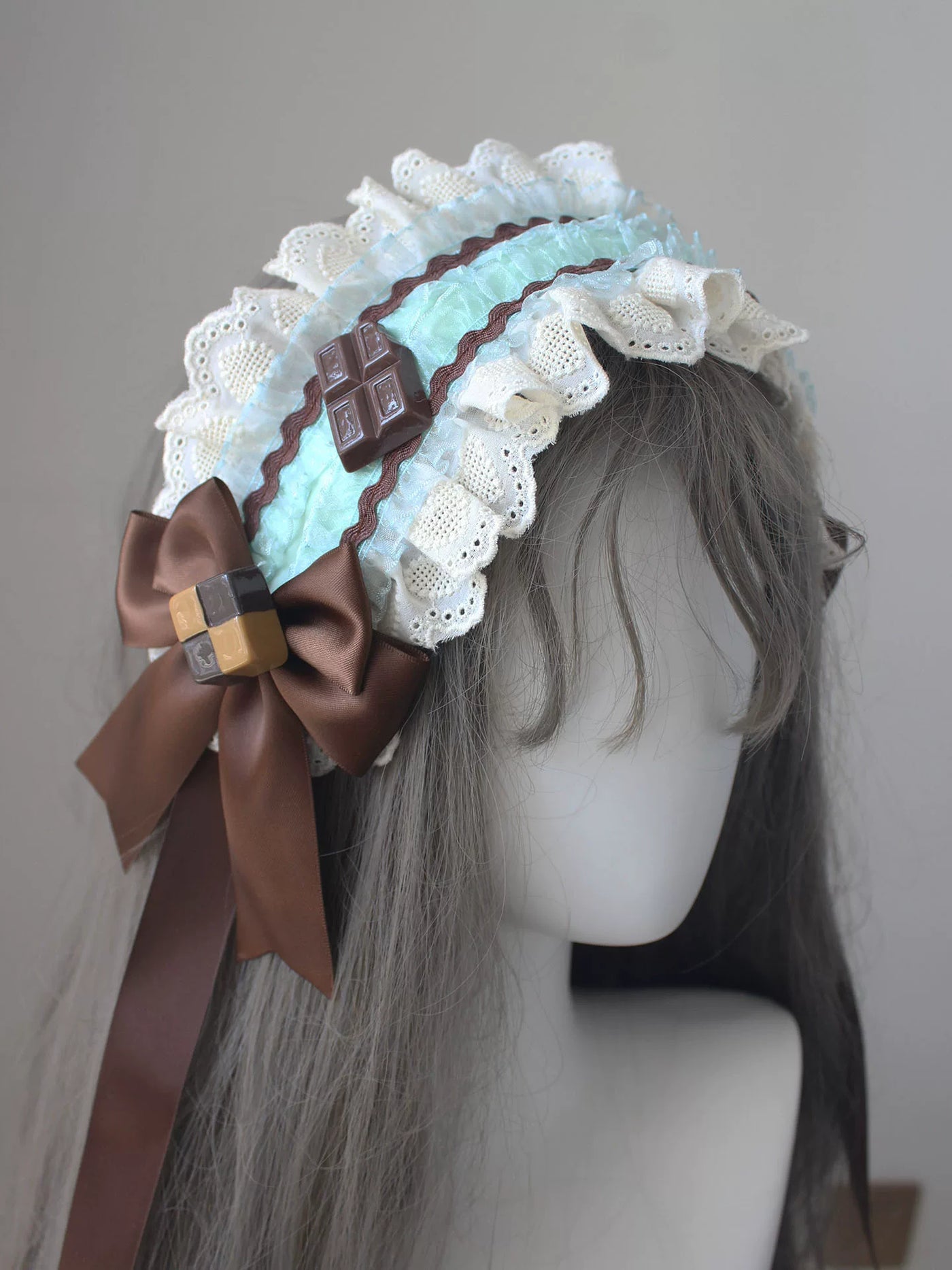 Deer Girl Handmade - Mint Chocolate Cake - Headwear with Cake and Bear-Ear Options