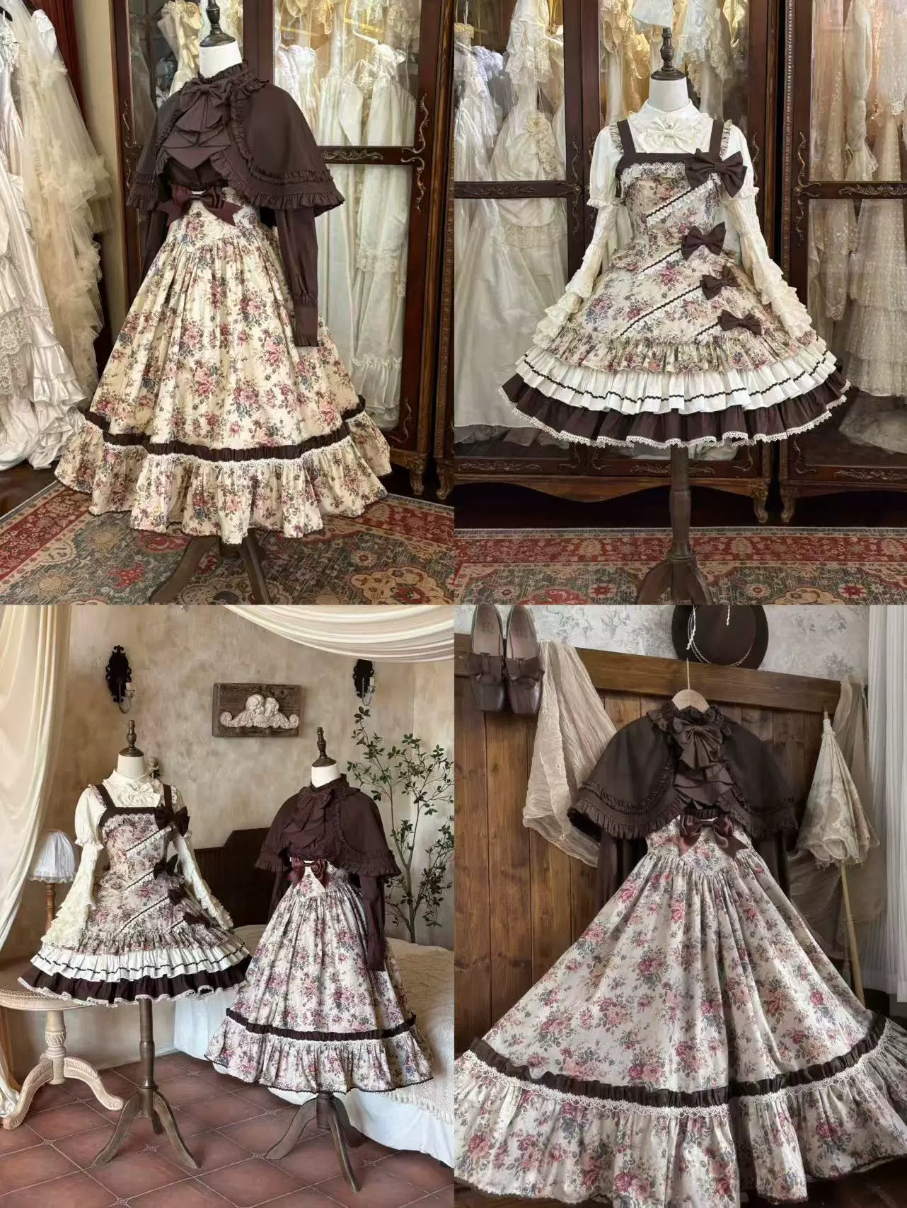 Alice - English Vintage Dream - Floral Lolita Fashion with JSK Options