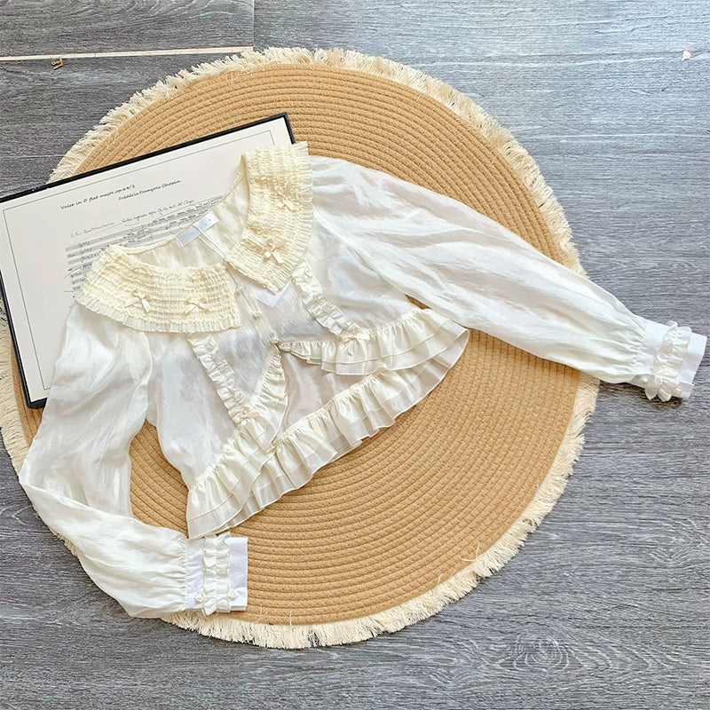 With PUJI - Letter and Poetry - Classic Lolita JSK Suit Four-tiered Twins Dress (L M S) 40710:677348