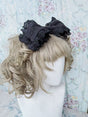 Lace Headbow - Black / One Size
