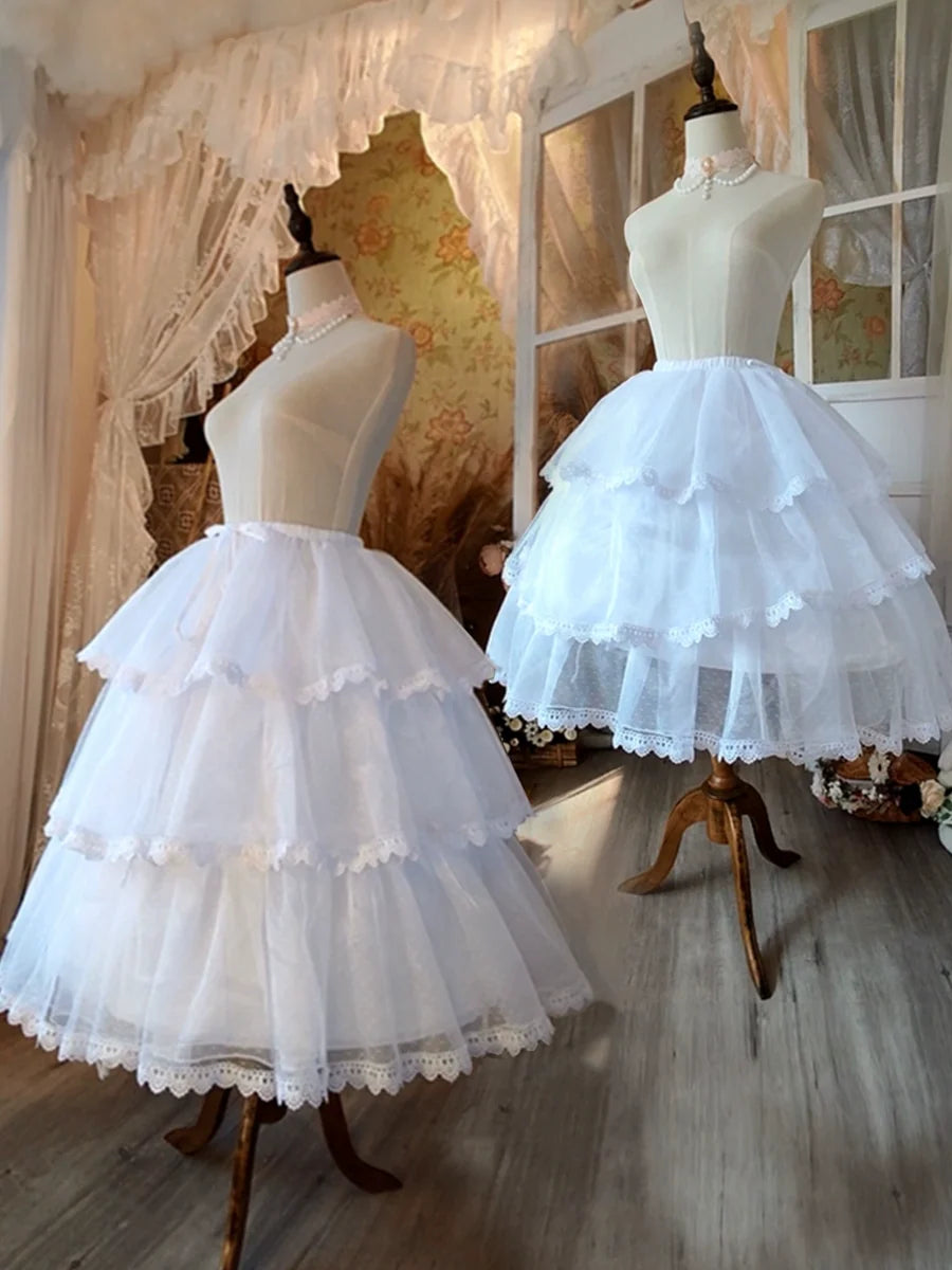 Motadalu - Magic Petticoat - Lolita Hoop Petticoat with a three-layer flounce hem - product detail 8