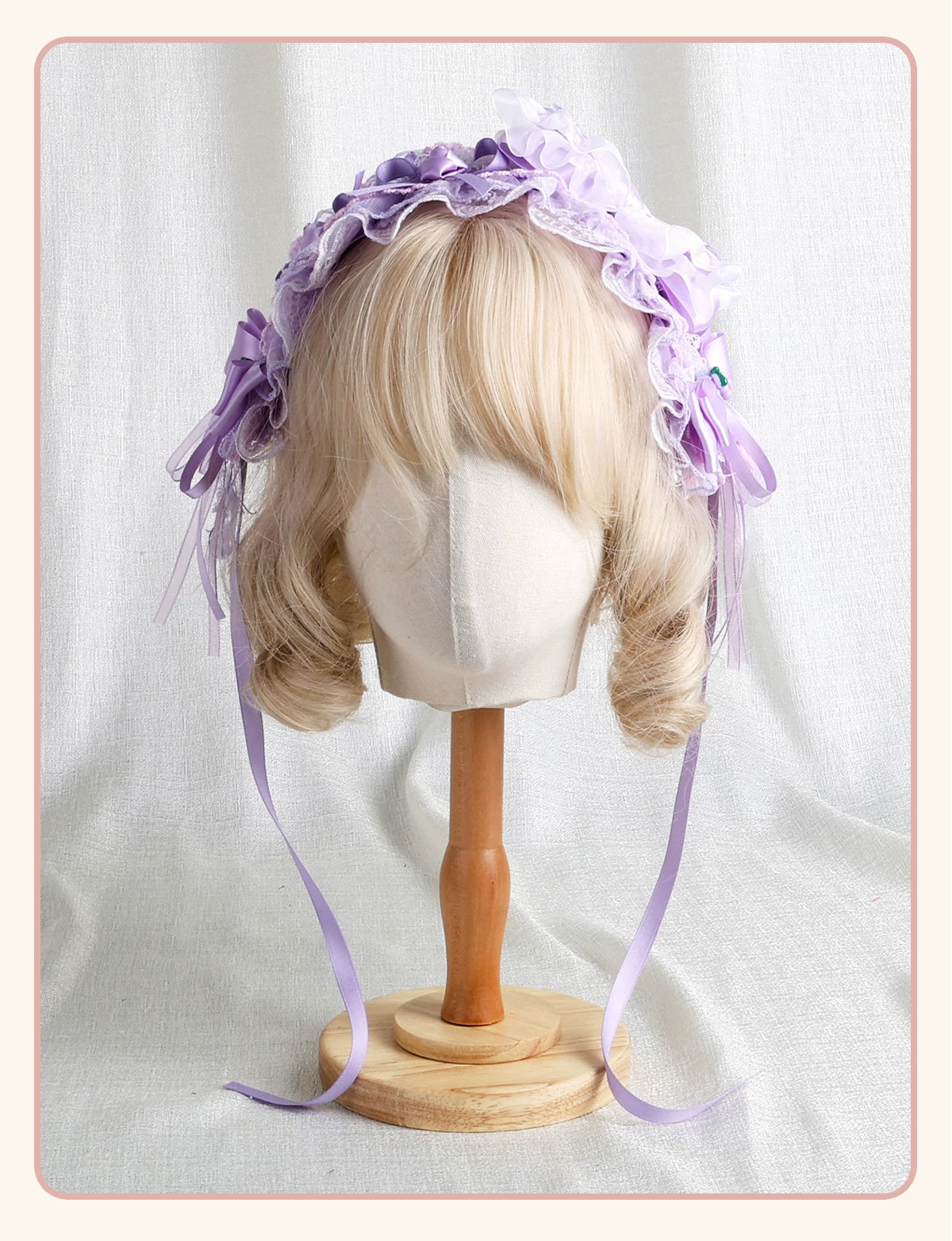 Stardust Rose - Taro Bridal - Purple Floral Headwear and Hand-Sleeve Options with Bows