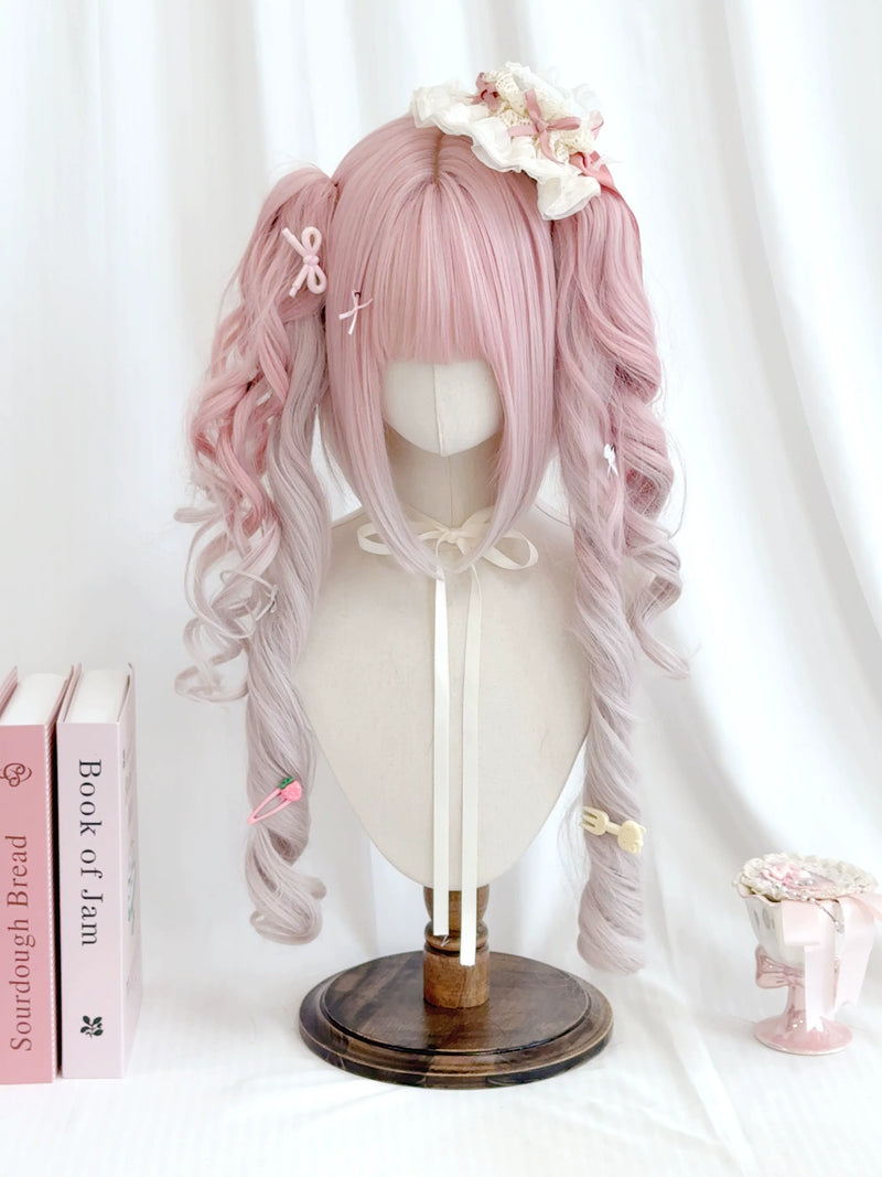 Kunkun Fish pink curly twin-tail Lolita wig - view 5