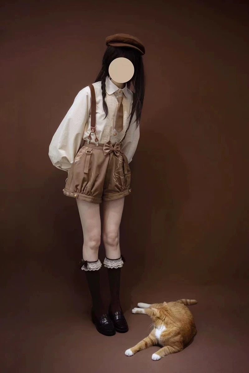 Baozi Pig - Detective Goose - Shirt, Vest and Shorts Coordinate with Bow Details