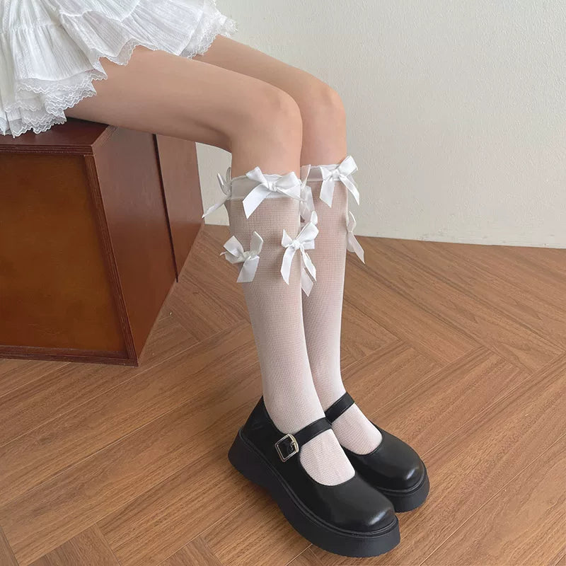 Sock Noble - Sixteen-Bow Series - Scrunch Socks with Sixteen Bow Details