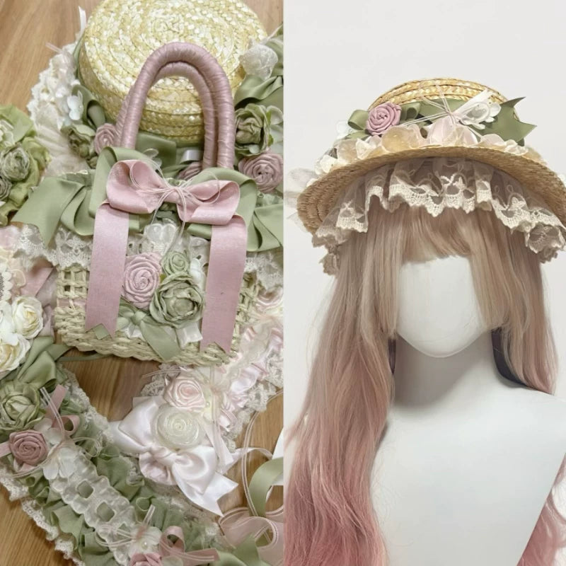 Her Vintage Society - Wildflower Meadow - Hat, Headband, Bag and Hair Clip Selection with Floral Details