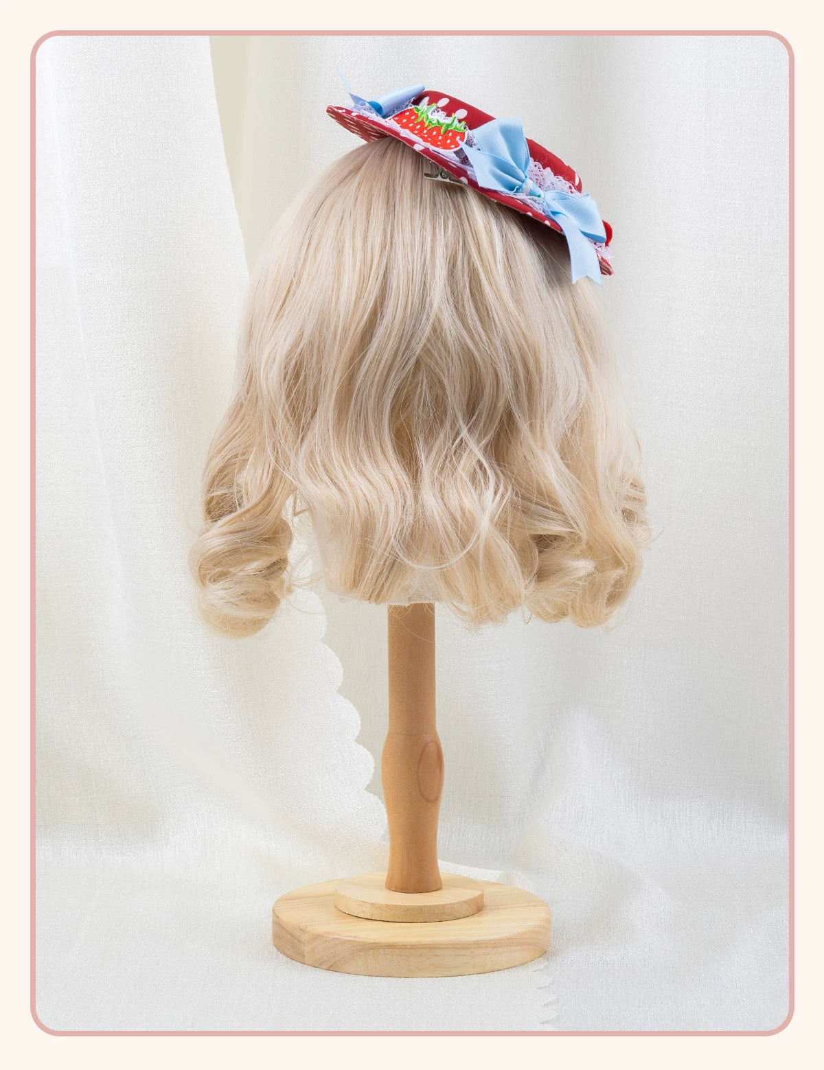Stardust Rose - Strawberry Polka Dot - Six-Style Headwear Selection with Ice-Blue Ribbons