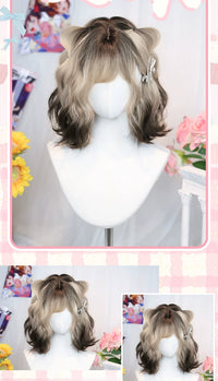 Dalao Home - Xianbo - short gradient curly full wig - Xianbo Siamese Gradient