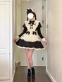 Little maid short dress + detachable sleeves + apron / S