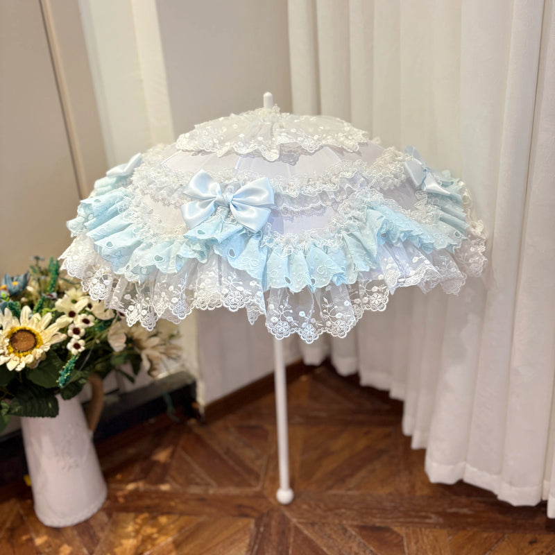Independent Brand - Pastel Pink & Blue Sweet Lolita Parasol - product image 4